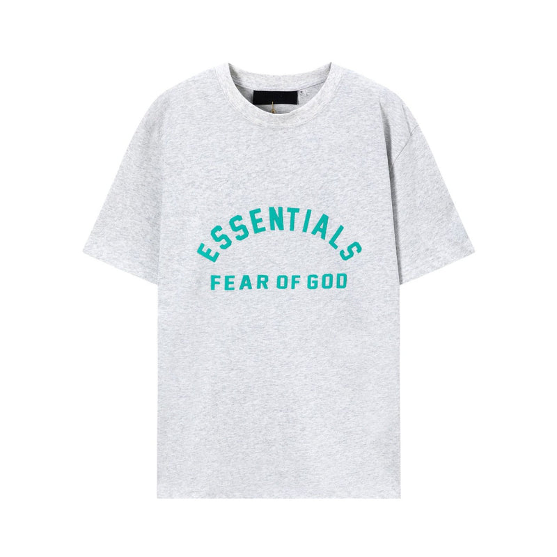 Fog Essentials T Shirts Spring/Summer FOG Season 8 Double Line Silicone Crew Neck Short Sleeves