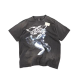 Saint Michael T Shirt Vintage Distressed Short Sleeve Niche Casual T-shirt