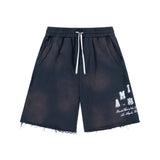 Amiri shorts drawstring slacks alphabet shorts