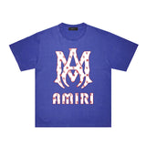 Amiri Washed Distressed T Shirt Printed Trendy Pure Cotton