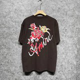 Amiri t shirts flower printing short sleeve