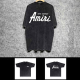 Amiri washed t-shirt pure letter short sleeves