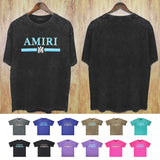 Amiri Washed Distressed T Shirt Printed Trendy Pure Cotton