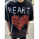 Mens Vintage T-Shirts VINTAGE Old Printed Crew Neck Short Sleeve T-Shirt