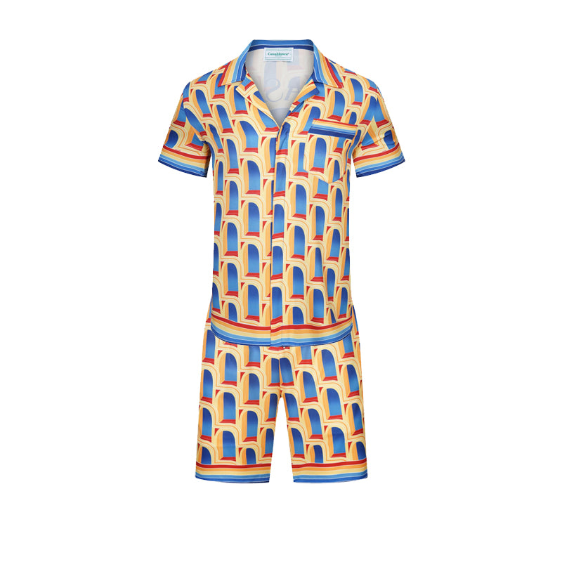 Casablanca Shirts And Shorts 2 Pieces Set Summer Loose