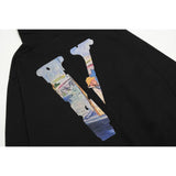 Vlone Hoodie autumn and winter oil painting big V letter hooded