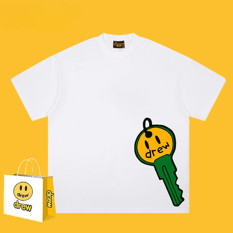 Drew T Shirts Key Smiley Face Printing