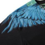 Marcelo Burlon T Shirt MB Jungle Blue Wings Seamless Printing Men and Women Same Style