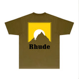 Rhude T Shirts Printed Trendy Pure Cotton