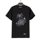 Palm Angels T Shirts Angel Starry Sky Fireworks Short Sleeve T-shirt Men's Loose Half Sleeve