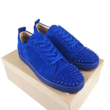 Louboutin-style red bottom shoes export europe station cl red bottom shoes electric embroidery low top high top men's shoes red bottom couple trendy rivets casualtie back