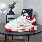 Louboutin-style red bottom shoes cl men's shoes rivets gz red bottom shoes thick sole sports casual luxury classy sneakers genuine leather light