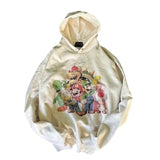 Men Vintage T-Shirts Vintage Anime Hooded Sweater Vintage Loose Casual Hoodie