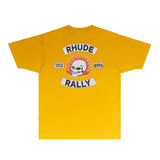 Rhude T Shirts Printed Trendy Pure Cotton