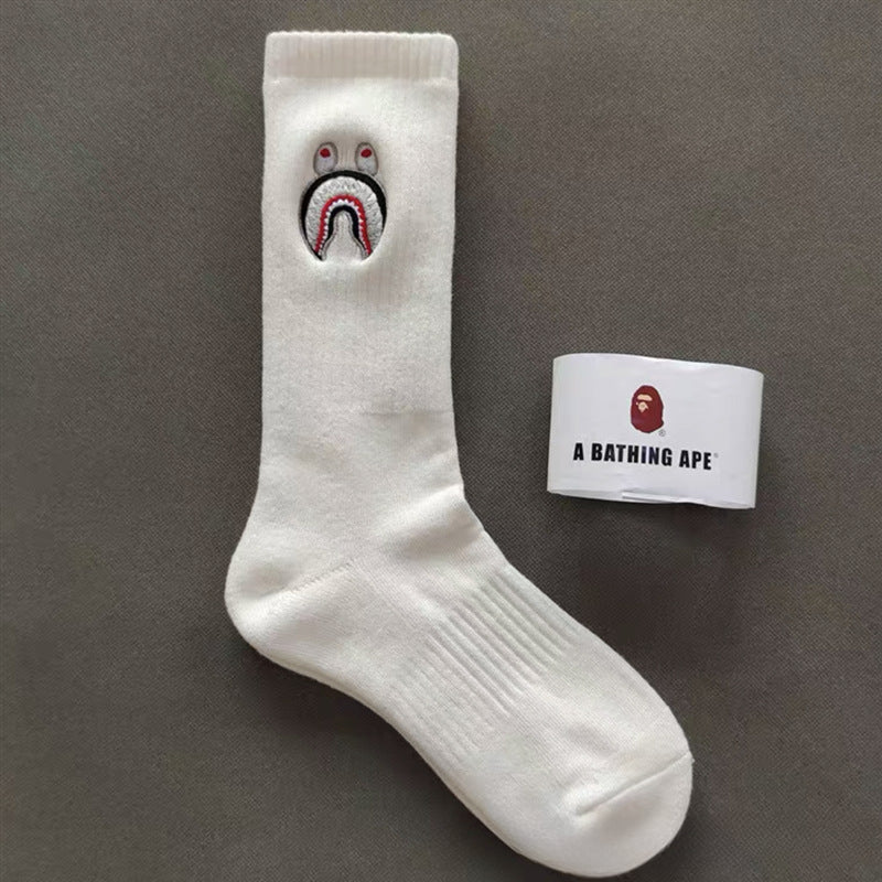 Bape Socks Male Female Medium Tall Tube