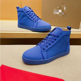 Louboutin-style red bottom shoes spring autum red bottom cl european station k-style british casual small black shoes good men's spike shoes
