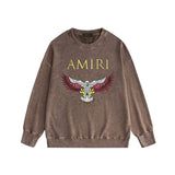 Amiri Distressed Sweatshirt Printed Trendy Pure Cotton