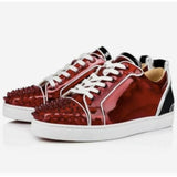 Louboutin-style red bottom shoes cl red bottom shoes european station export men's shoes rivet sneakers trendyflats breathable willow couple style