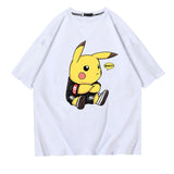 Men and Women Pokemon Pikachu T Shirt Cotton Short Sleeve T-shirt