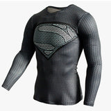Marvel T Shirt Summer Long-Sleeve Quick Drying Clothes Tights