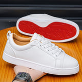 Louboutin-style red bottom shoes mencl red bottom casual shoes casual social boy sneakers fashiontrendy leather shoes white shoeswork clothing business shoes