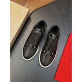 Louboutin-style red bottom shoes clmen genuine leather red bottom casual shoes imported cowhide breathable low-top sneakers trendy men's shoes