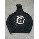Mens Vintage T-Shirts printed fleece hooded sweater vintage