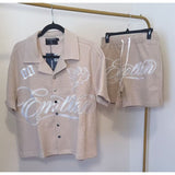 Mixed Emotion T Shirts & Shorts 2 piece set