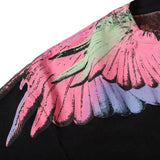Marcelo Burlon T Shirt MB Pink Wings Pattern Men and Women Same Style Pure Cotton