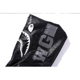 Shark Print Jacket Shark Head Little Dinosaur Embroidered Leather Jacket Men'S And Women'S Zipper Jacket