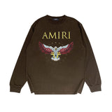 Amiri Long Sleeved Shirt Printed Trendy Pure Cotton