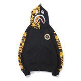 Shark Print Jacket Autumn And Winter Men'S And Women'S Casual Xo Printed Thin Sweater Baggy Coat