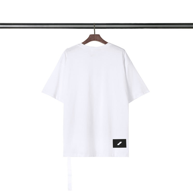 We11 Done T Shirts Well Done Printed Loose All-Match Reflective T-shirt