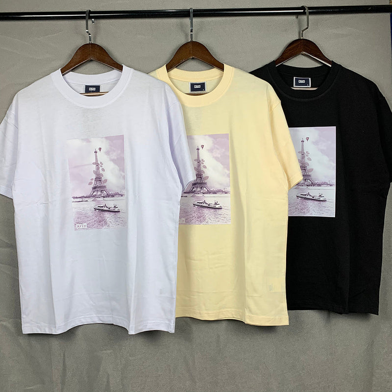 Kith T-Shirt Kith Kith Floral Marroon Eiffel Tee