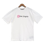 Palm Angels T Shirts Angel Alphabet Graffiti Print Short Sleeve T-shirt Half Sleeve