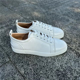 Louboutin-style red bottom shoes exportacl red bottom shoes rivets men's toe nails clcouple women's shoes rhinestone casualtrendy sneakers