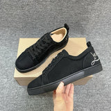 Louboutin-style red bottom shoes exportacl red bottom shoes rivets men's toe nails clcouple women's shoes rhinestone casualtrendy sneakers