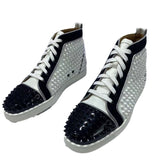 Louboutin-style red bottom shoes red bottom men's studded sneakers men's spring hidden heel breathable high-top sneakers outdoor abrasion resistant rivets