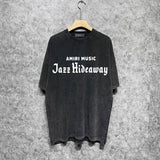 Amiri washed t-shirt musical letter short sleeves