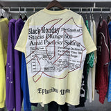Godspeed T Shirts Newspaper Skull Printing Cotton Casual Short Sleeves Men and Women