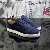 Louboutin-style red bottom shoes european station cl rivet shoes casual sneakers sneakers fashioneasiest for match loafers genuine leather shoes