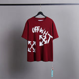 Off White T Shirts Tie-Dye Process Loose Men'S And Women'S Same Style Pure Cotton Short Sleeves