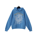 Sp5der Hoodie Cobweb Puff Print Pure Cotton