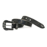 Hip-hop punk rhinestone belt skull punk dark style