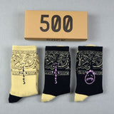 Men socks graffiti letter cotton socks