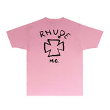 Rhude T Shirts Printed Trendy Pure Cotton