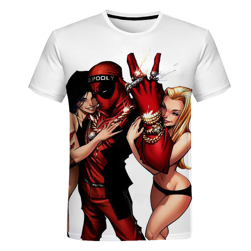 Marvel T Shirt Summer Short Sleeve T-shirt round Neck