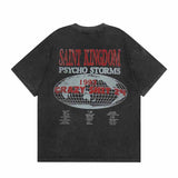 SAINT MICHAEL Vintage T Shirt Direct Spray Washing Water Old Short Sleeve