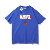 Marvel T Shirt Spider-Man Summer Short-Sleeved T-shirt Men's Loose Cotton