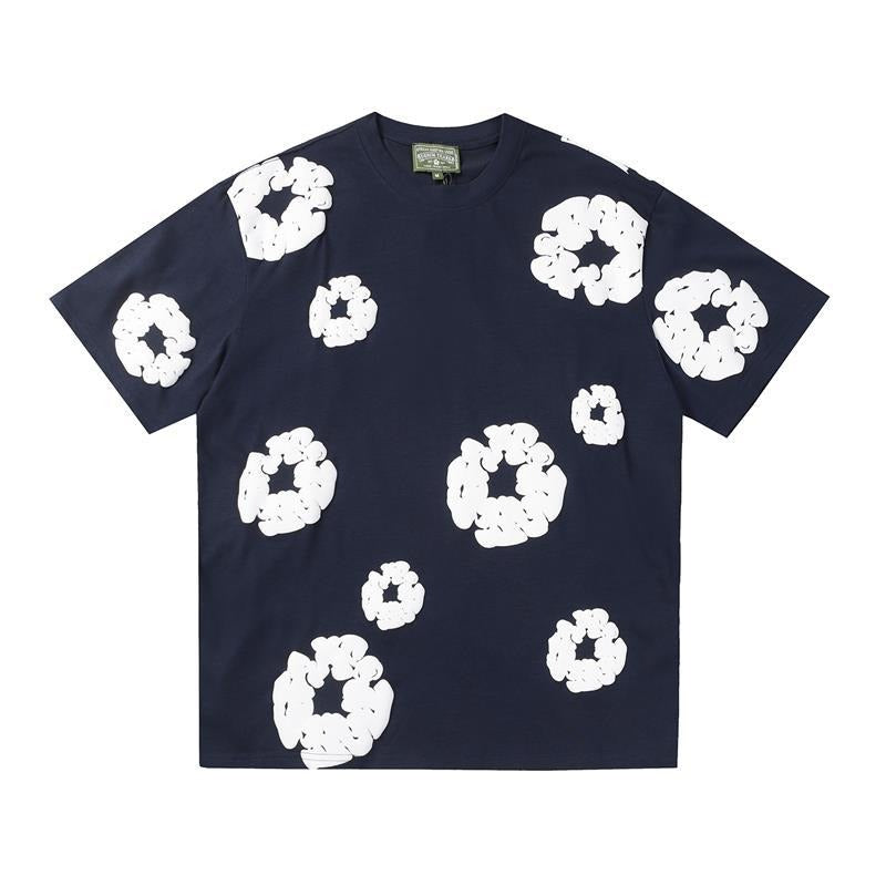 Denim Tears Outfit: T Shirt/Shorts (Separate Purchase Options) Loose Short Sleeve T-shirt Casual Shorts Suit
